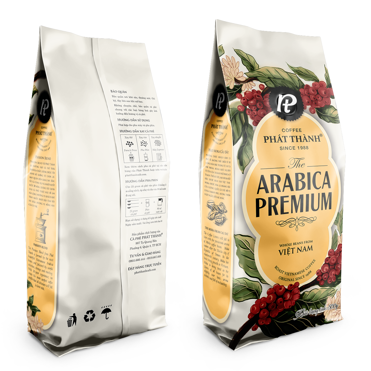 Cà phê nguyên hạt Arabica Premium