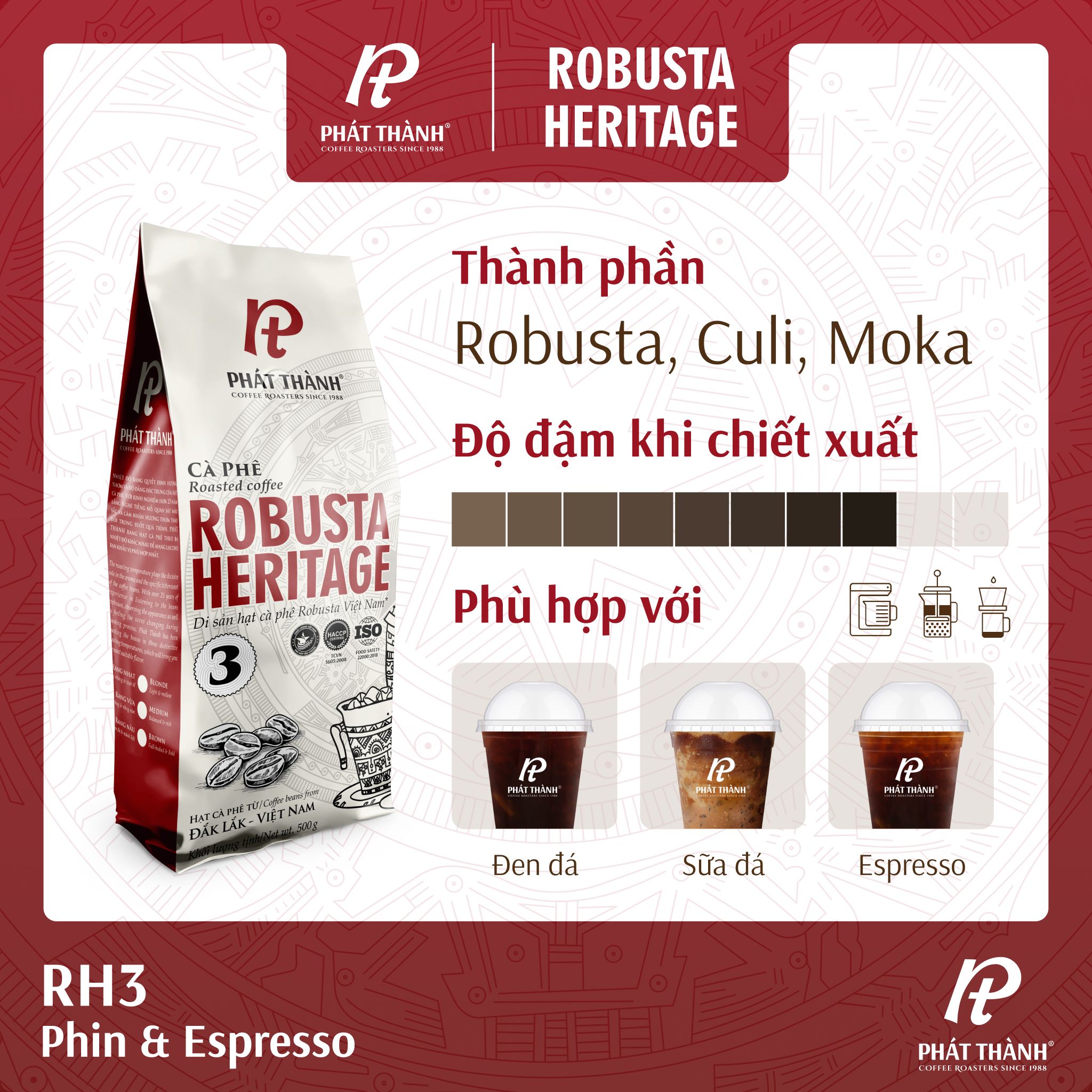 Cà phê nguyên hạt Robusta Heritage 3