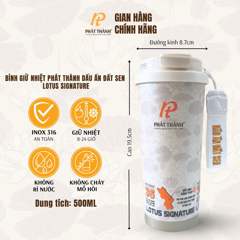 Bình giữ nhiệt Dấu Ấn Đất Sen