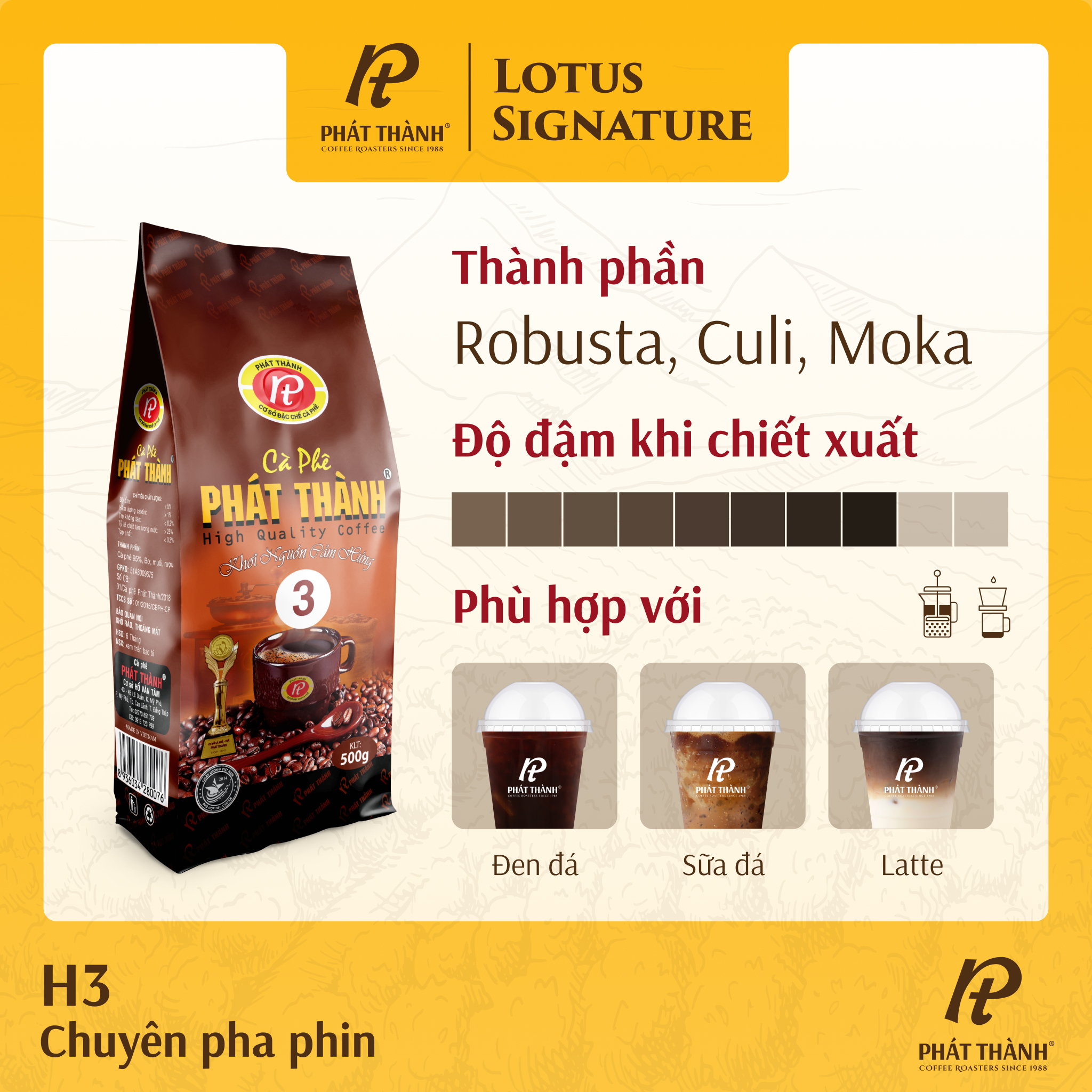 Cà phê Lotus Signature H3