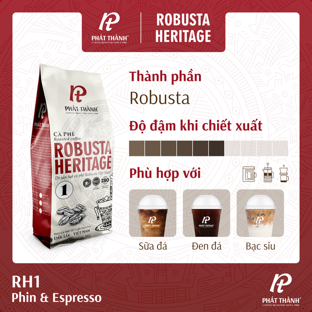 Cà phê nguyên hạt Robusta Heritage 1